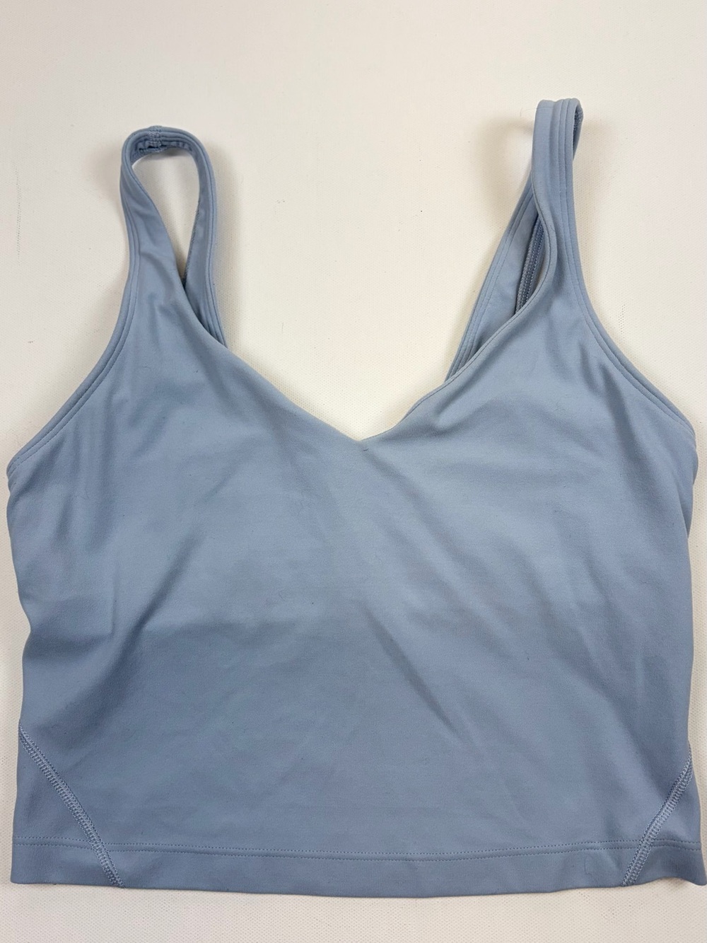 LULULEMON ALIGN LIGHT BLUE SHELF BRA CROP TANK TOP WOMENS SIZE 4